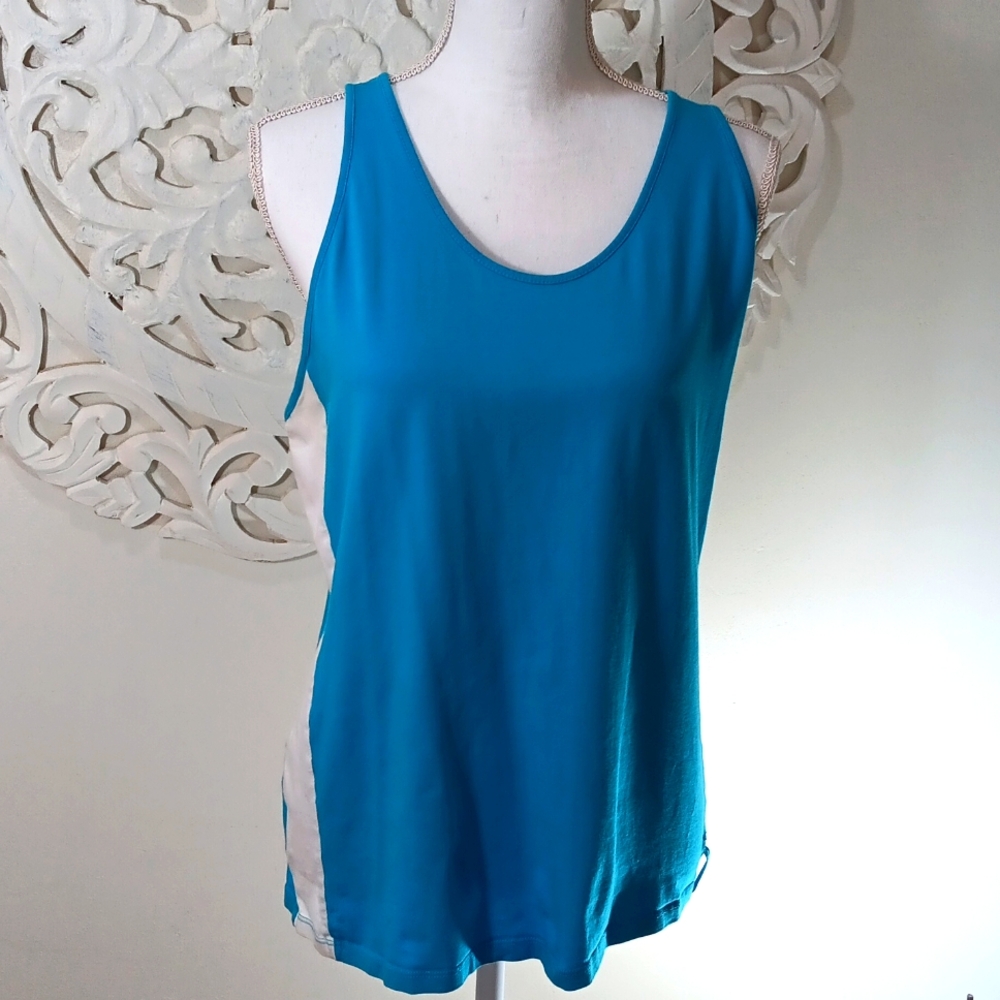 RALPH LAUREN ACTIVE XL BLUE WHITE TANK TOP